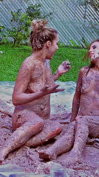Tight Babes Getting Naked and Messy in Cake!