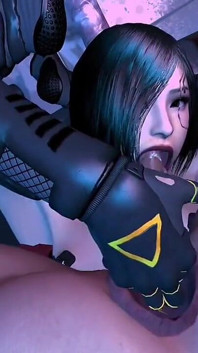 Ada Wong selfsuck e punho anal