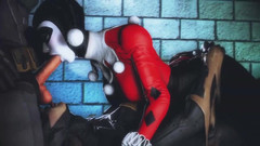 Velvixian 3D: Harley x batgirl berbagi kontol besar batman