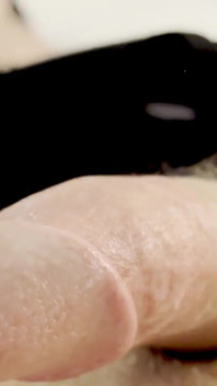 Jerking White Cock up Close