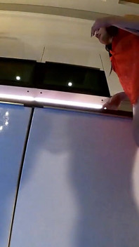 Amazingly Beautiful Super Hot Sexy and Tight Meaty Pussy Hot New Wife Takes Her Panties off in the Kitchen to Show Her Naked Ass
