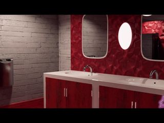 Kaepora NSFW: Dva застукали в туалете за сосание ее собственного хуя