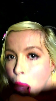 Blonde Slut Sucks All Cocks