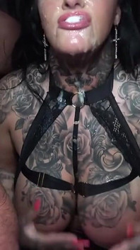 Ashley Cumstar Gets Gangbanged in Swinger Bar by Huge Cocks