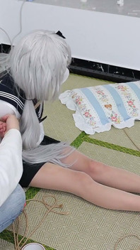 Barefoot Girlfriend's Bare Feet and Tickling Foot