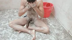 Catch by My Neighbour Bhabhi During Naked Bathing in Open Hall.