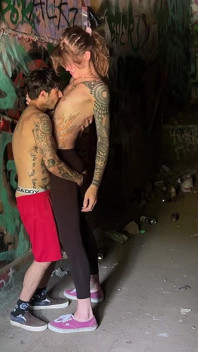 Trans Girl Caught Fucking a Trans Man in an Abandoned Building