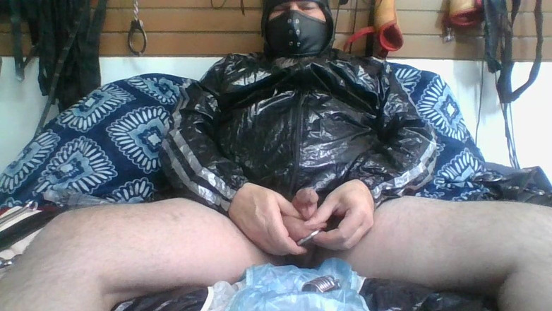 Forever Sunrise: Castidade gaiola anal gancho capuz de couro