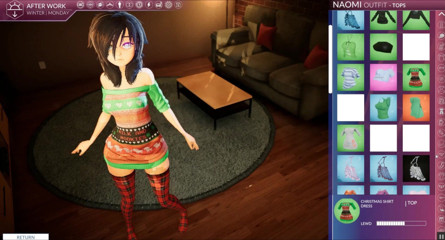 Cumming Gaming: Nasz apartament [Xmas Hentai porno play], ep.1. Mój współlokator bierze seksowne...