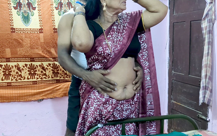 Mathvan: Desi Stepmom's Navel Seduction &amp; Raw Passionate Overflowing Creampie