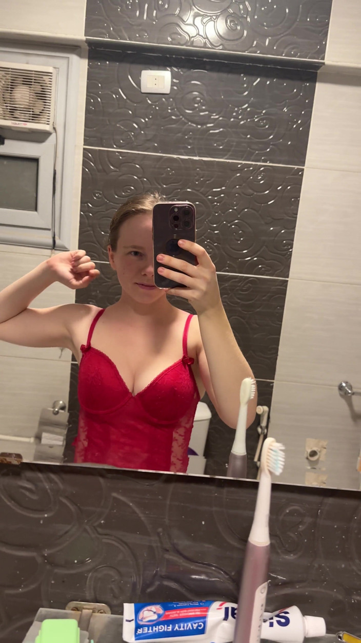 SweetLucy96: Hot Striptease in the Bathroom