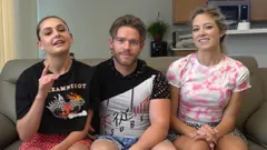 A Strip Indoor Basketball Game with Two Hot Girls and 1 Lucky Dude