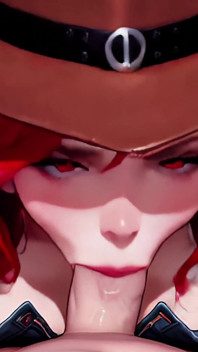 Prsatá zrzka cowgirl v kůži: Venkovní farma POV [prémie]