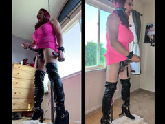 Sissy Candy: 거대한 딜도로 그녀의 게시물에 순결과 본디지에 갇힌 Sissy