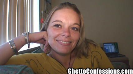 Ghetto Confessions: Happy Hottie Ghetto Woods Whore Sucks Dick Nicely