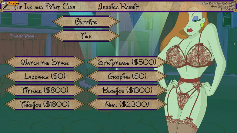 LewdArcade: Игра в парке после темного - порно-анимация Jessica Rabbit коллекция [18+] порно игра