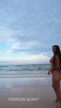 Sexy Pink Bikini and My Nice Chill on White Sand Beach
