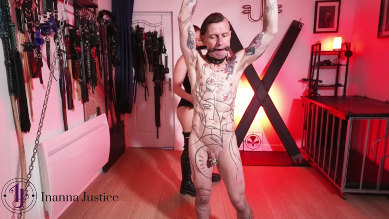 InannaJustice: Whipping Discipline for the Suspended Slave by Mistress Inanna