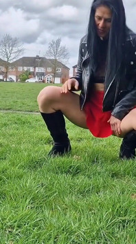 Outdoor Nudity with No Panties so You Can See My Pussy and Peeing