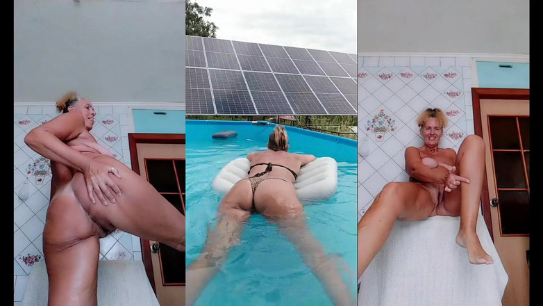 Lukerya: Dona de casa gostosa Lukerya de férias à beira da água
