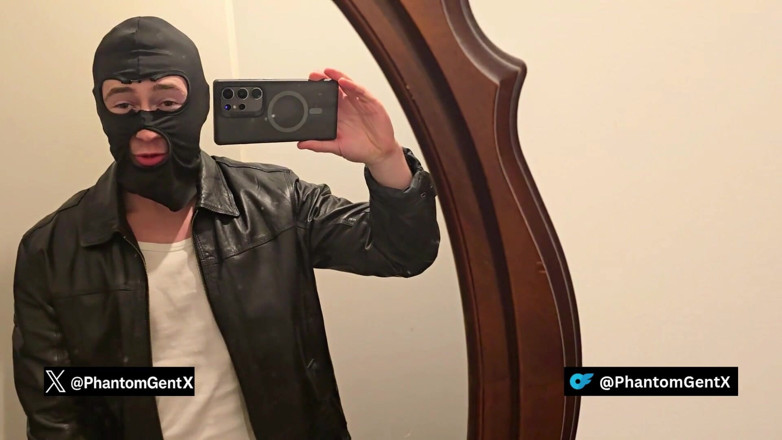 Phantom Gent X: After Work Jerk off in Black Leather Jacket! Hot Stepdaddy...