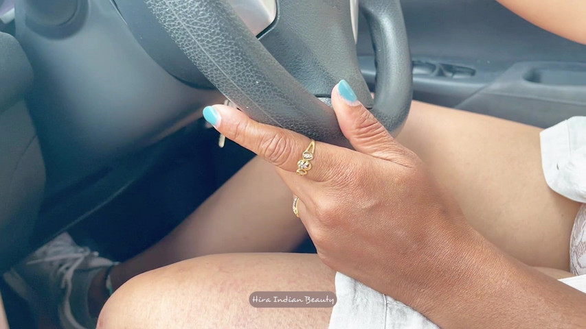 Hot Indian MILF Flashes Her Heavy Cleavage While Driving in Outback - Risky Public Tease! (Romantic Indian couple)