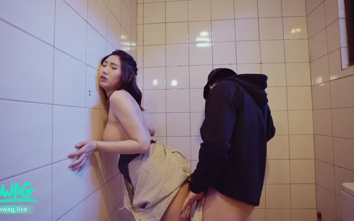 SWAG.live: Fuck Hot MILF in Coffee Shop and Public Toilet