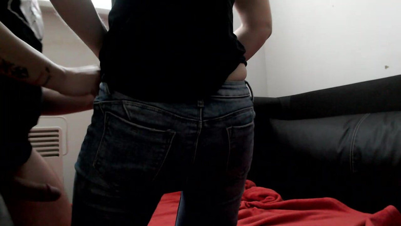 MagicStas: Rubbing and Spanking Girlfriend Pussy and Juicy Ass in Red...