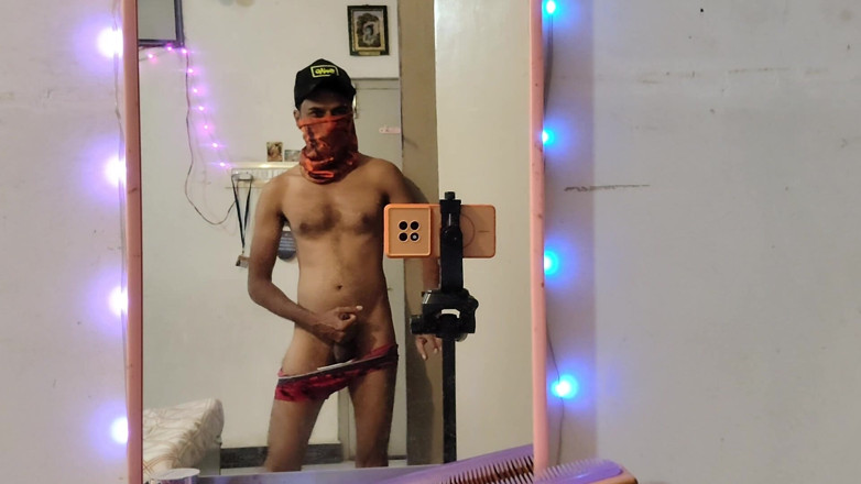UltraHotBoy69: Feel the Lights Mirror Selfie