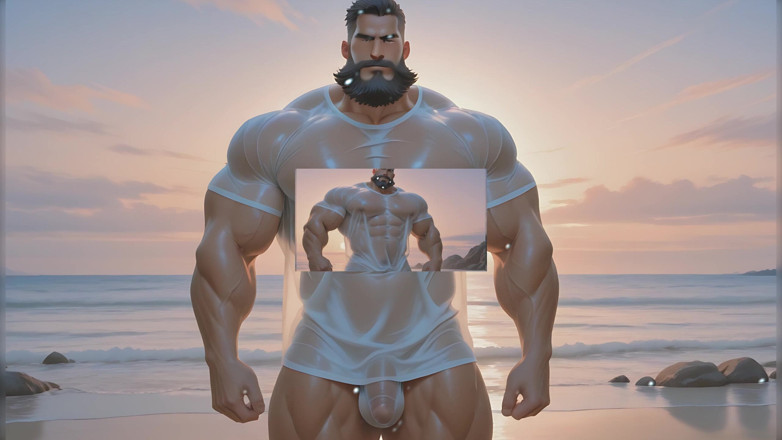 LustMen: Rockstar Hunk mengusik telur solo dan batang dengan air mani...