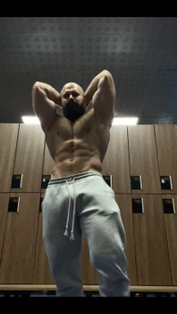 Sweaty Flexing After Training