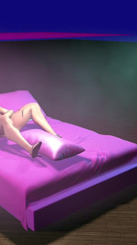 Cammy disfruta de su solitario en el dormitorio