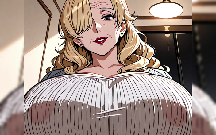 AI Porn: Blondynka GILF Hentai Porno