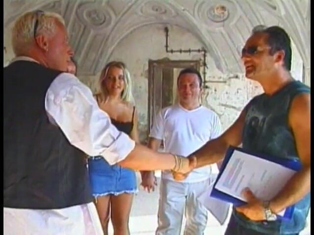 Cumming Soon: Horny lard-bucket proposed young blonde cutie to earn some Euros...
