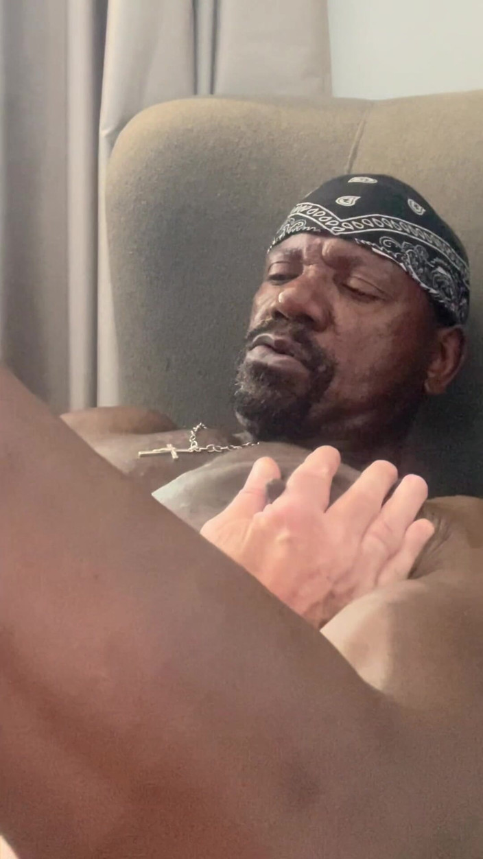 Black mature kinky muscle: Interracial BDSM Titplay