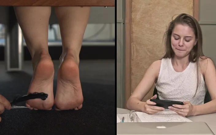 RF studio: Leya's ticklish adventures, foot tickling, upper body tickling and foot...