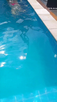 I Invited My Step-cousin to the Pool at Home, She Was Surprised by My Hard and Erect Cock