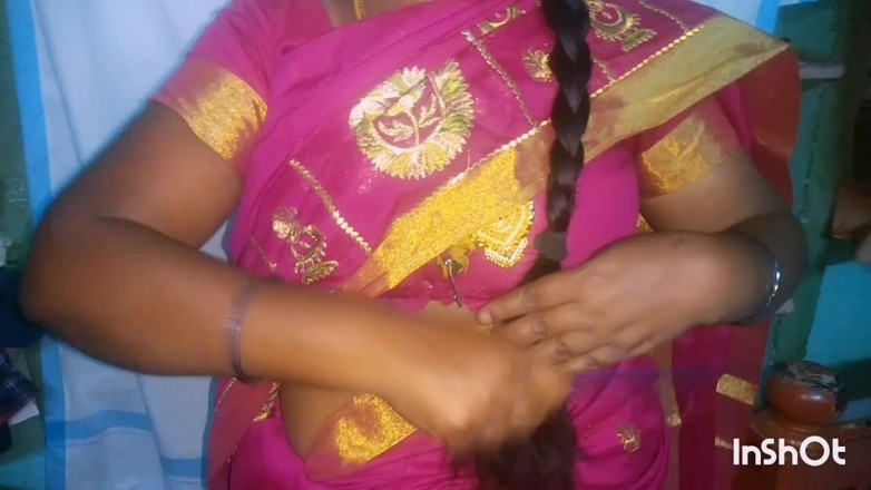 Desi Sathiya: Suri rumah Tamil saree berpantat besar berkongkek buah dada besar...