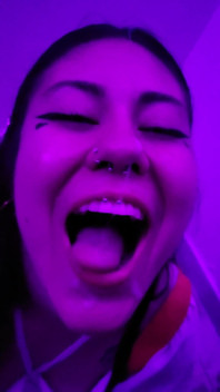Latina Receiving Semen in Her Rich Little Mouth