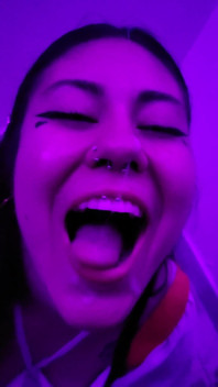 Latina Receiving Semen in Her Rich Little Mouth