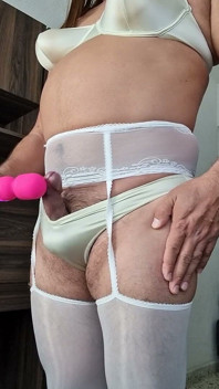 New Shein Lingerie Set, Soft Nylon Causing Erection on My Sissy Clitoris, Soft and Hot Cumshot