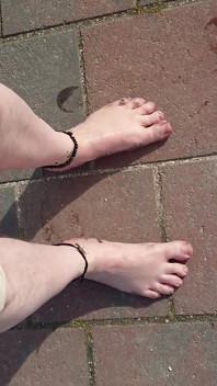 Washing Feet on the Beach in Horumersiel