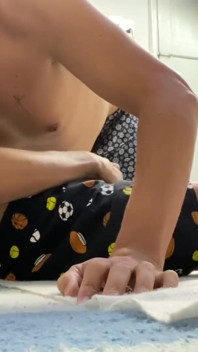 Eating my boyfriend on the bedroom floor
