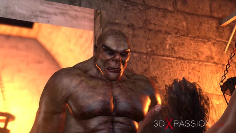 3dxpassion: Cruel monsters fuck teen in the dark dungeon