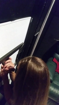 Hot MILF Gives Glory Hole Blow Job While Hubby Jacks off