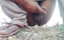 Deshi Indian boy: Rápida masturbação ao ar livre