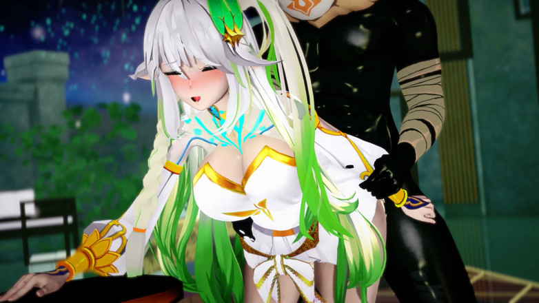 NSFWOtaku: Genshin Impact - Dendro Archon Rukkhadevata X Hilichurl Sex - 3D Hentai Animations