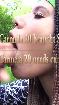 若いジョガーCarmela 20は森の中で精液を必要としています