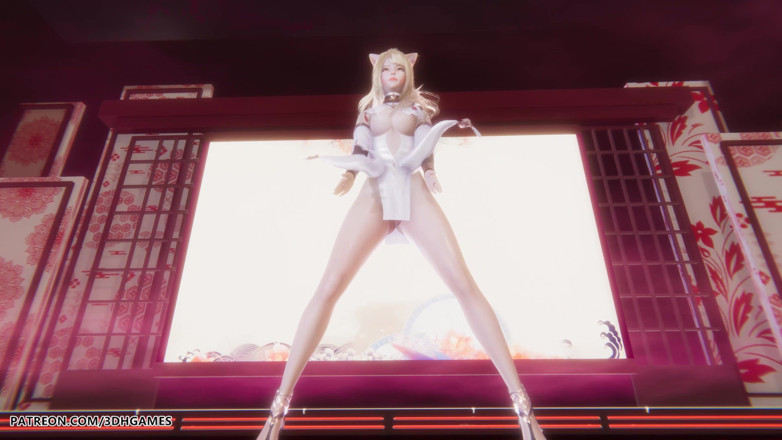 3D-Hentai Games: Mmd Gokuraku Jodo Ahri Sexy Striptease League of Legends Hentai...