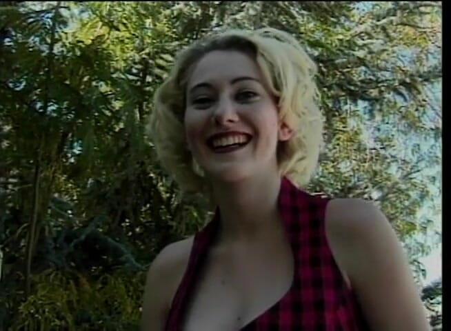 VOP Porno: Cute blonde sprayed in the mouth in outdoor action